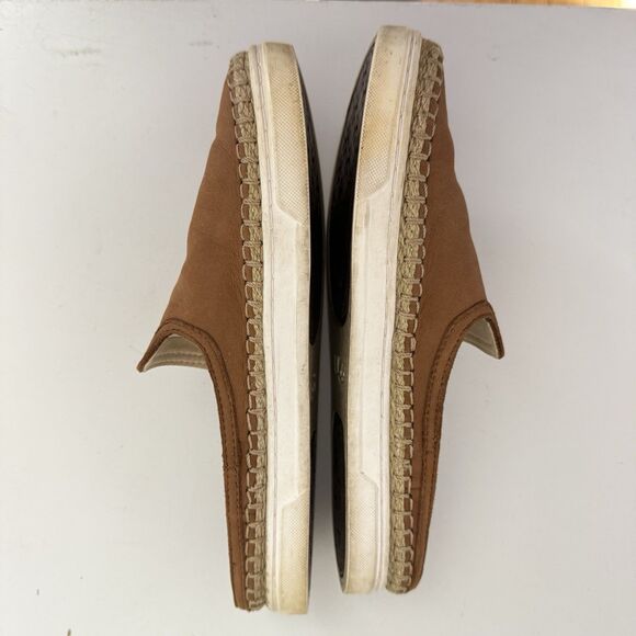 UGG Shoes Womens 7.5 Brown Chestnut Leather Caleel Mule Flat Slip On 1010102 - Picture 2 of 7